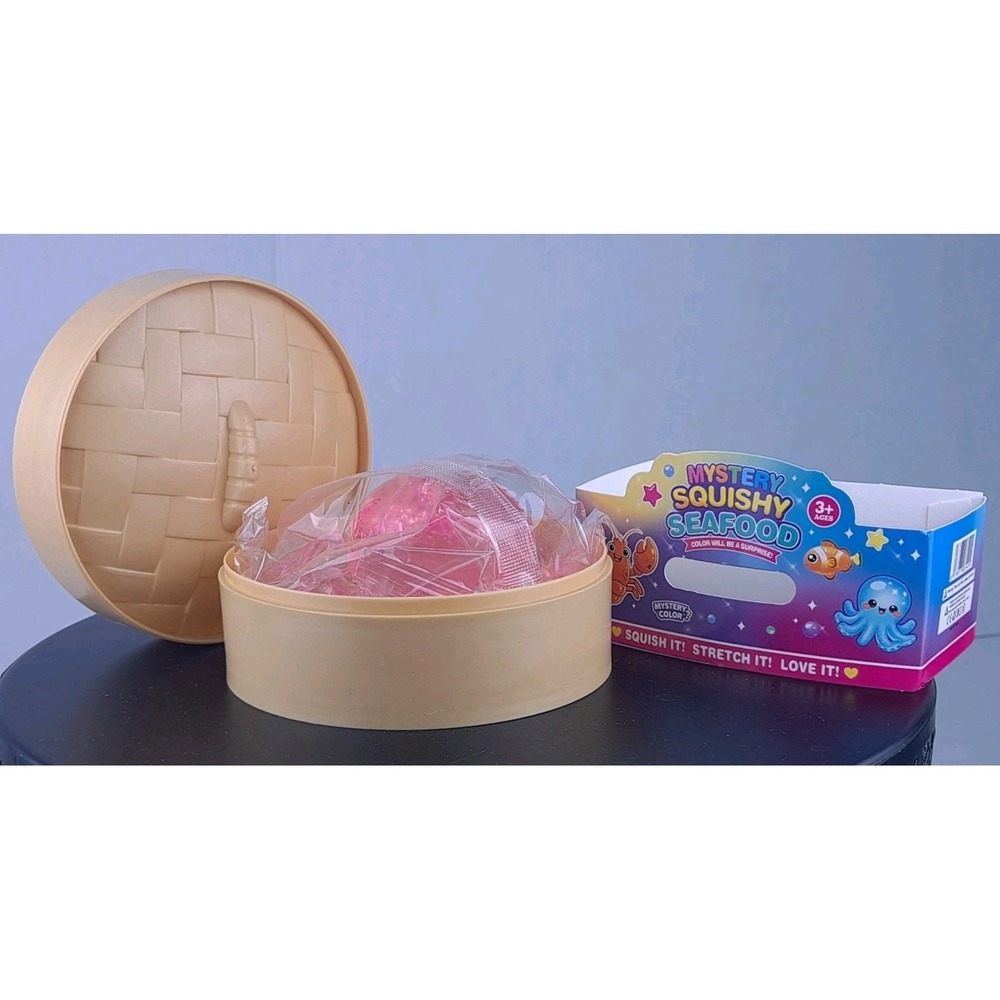 Mystery Squishy Seafood Dumping, 1 Pink Octopus Dumpling, and Steamer Pot